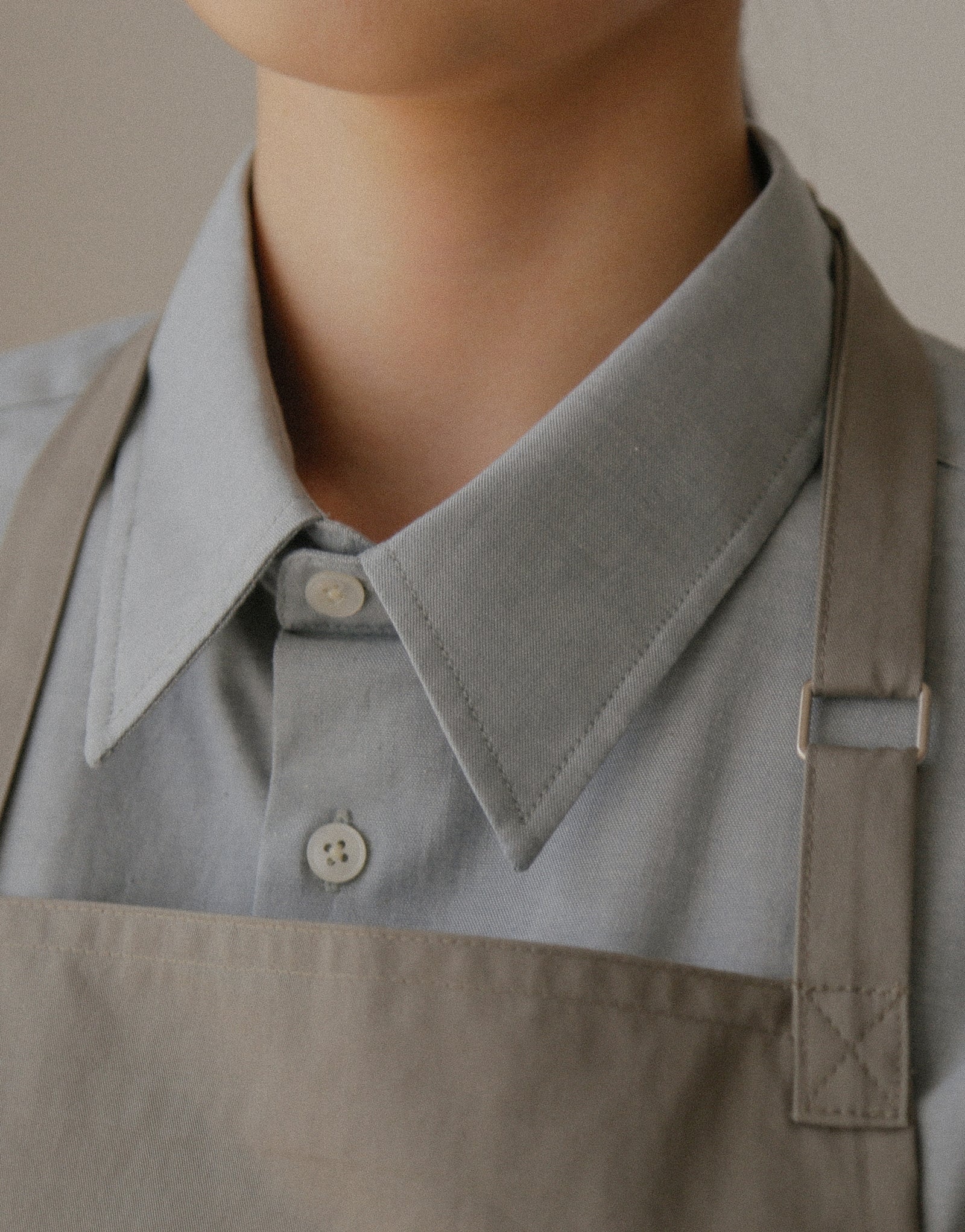 MOI Front slit chest apron #AA1984 Light Khaki
