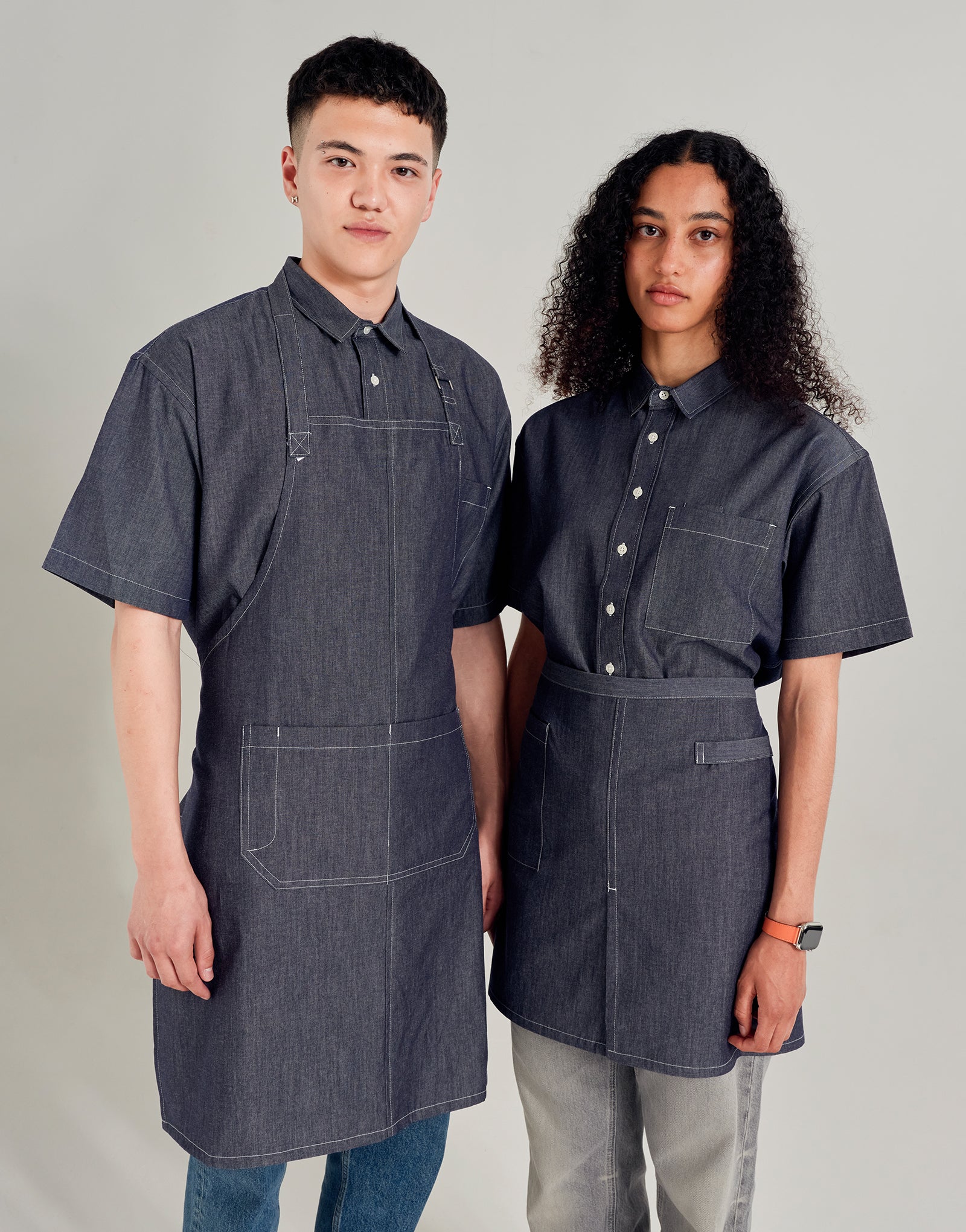 Comfort Light Half Apron #AA2070 Teal Graphite