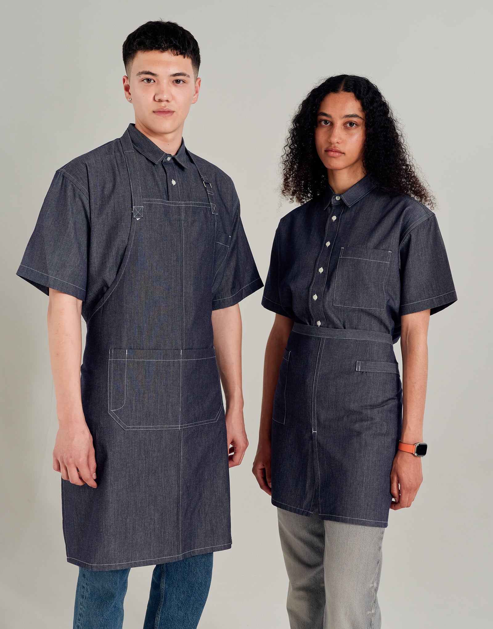 Comfort Denim Bib Apron true demin 33” #AA2071 True denim