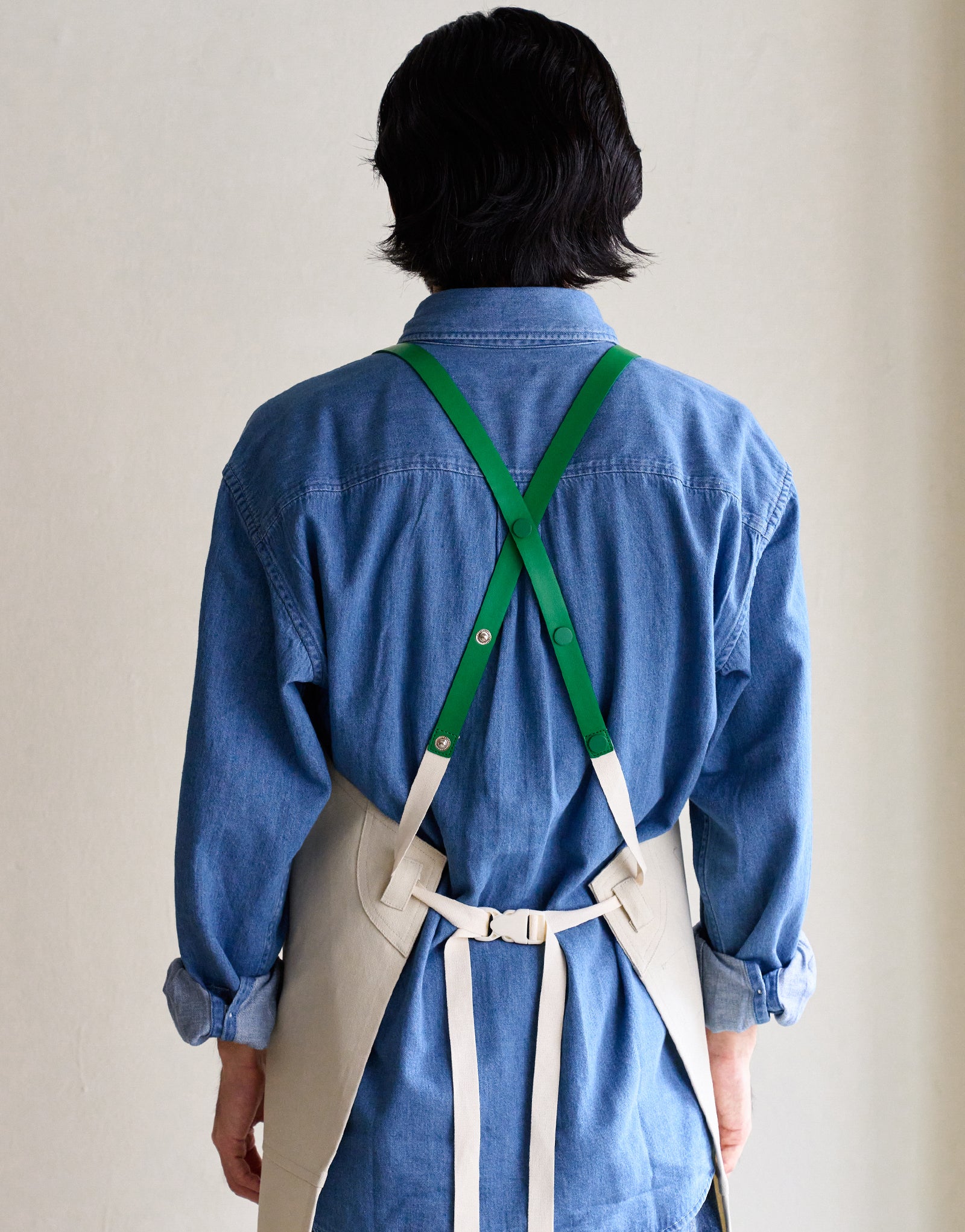 Oxford color lego strap change apron #AA2007 Ivory