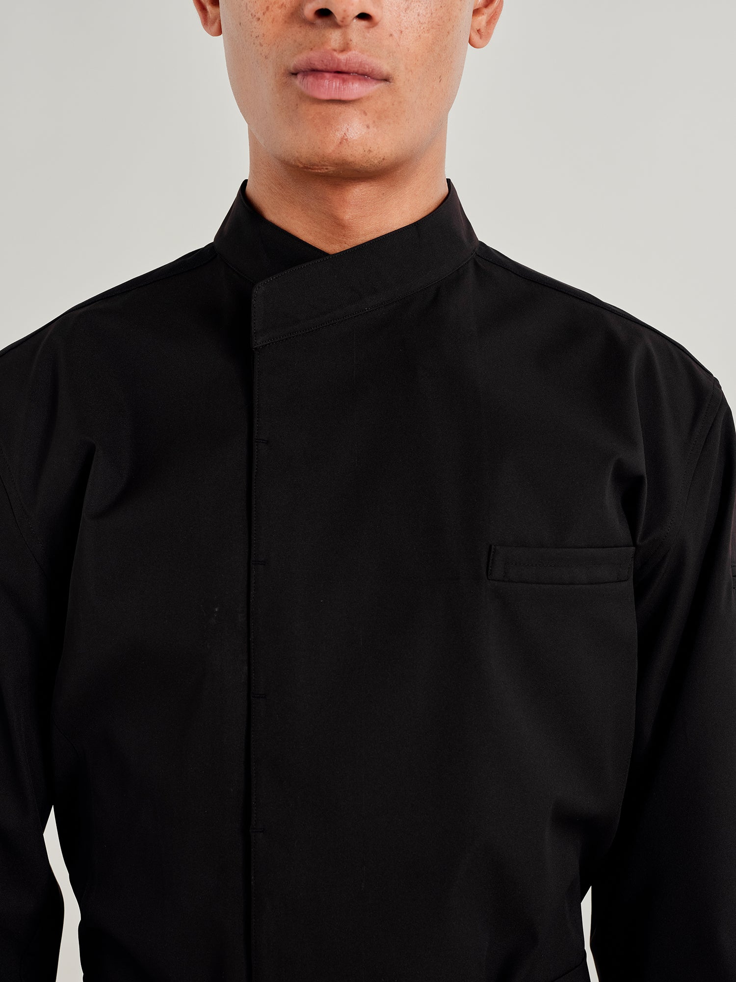 [AMN] Muyon aero stretch chef coat #AJ2064 Black