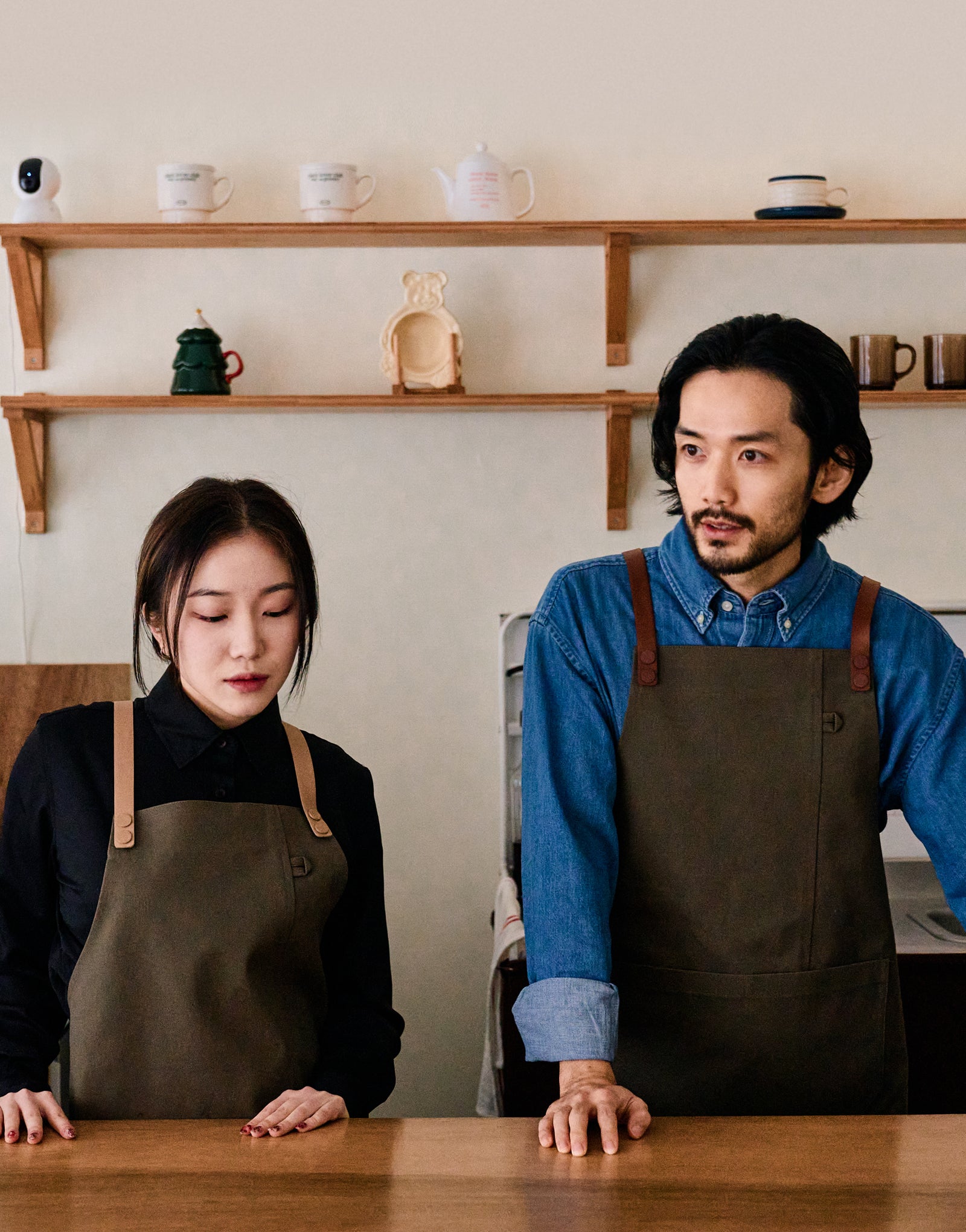 Oxford color lego strap change apron #AA2007 Olive khaki