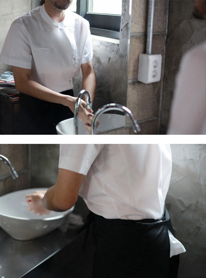 Manteau de chef en coton Nouveau #AJ2013