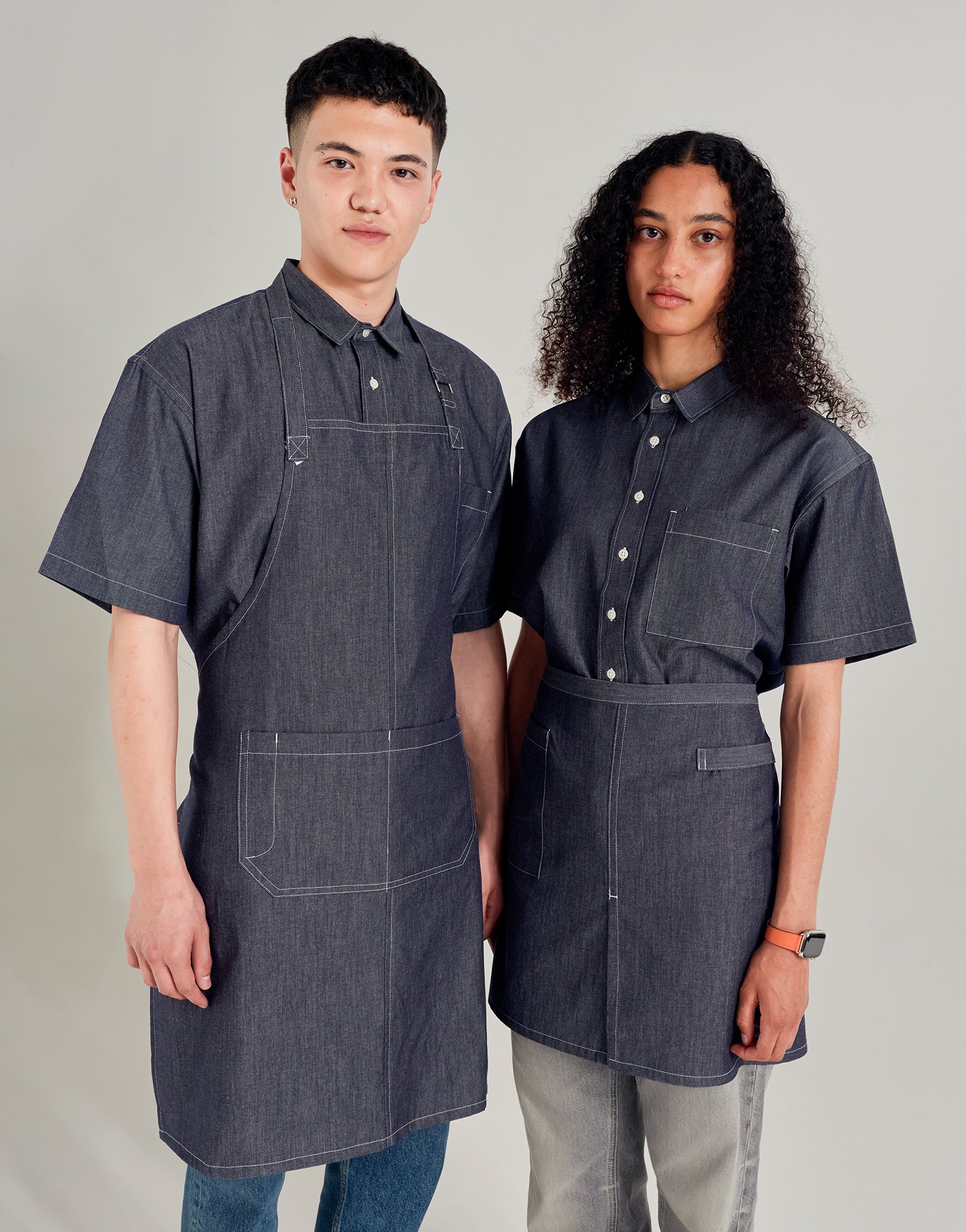 Comfort Denim Bib Apron true demin 33” #AA2071 True denim