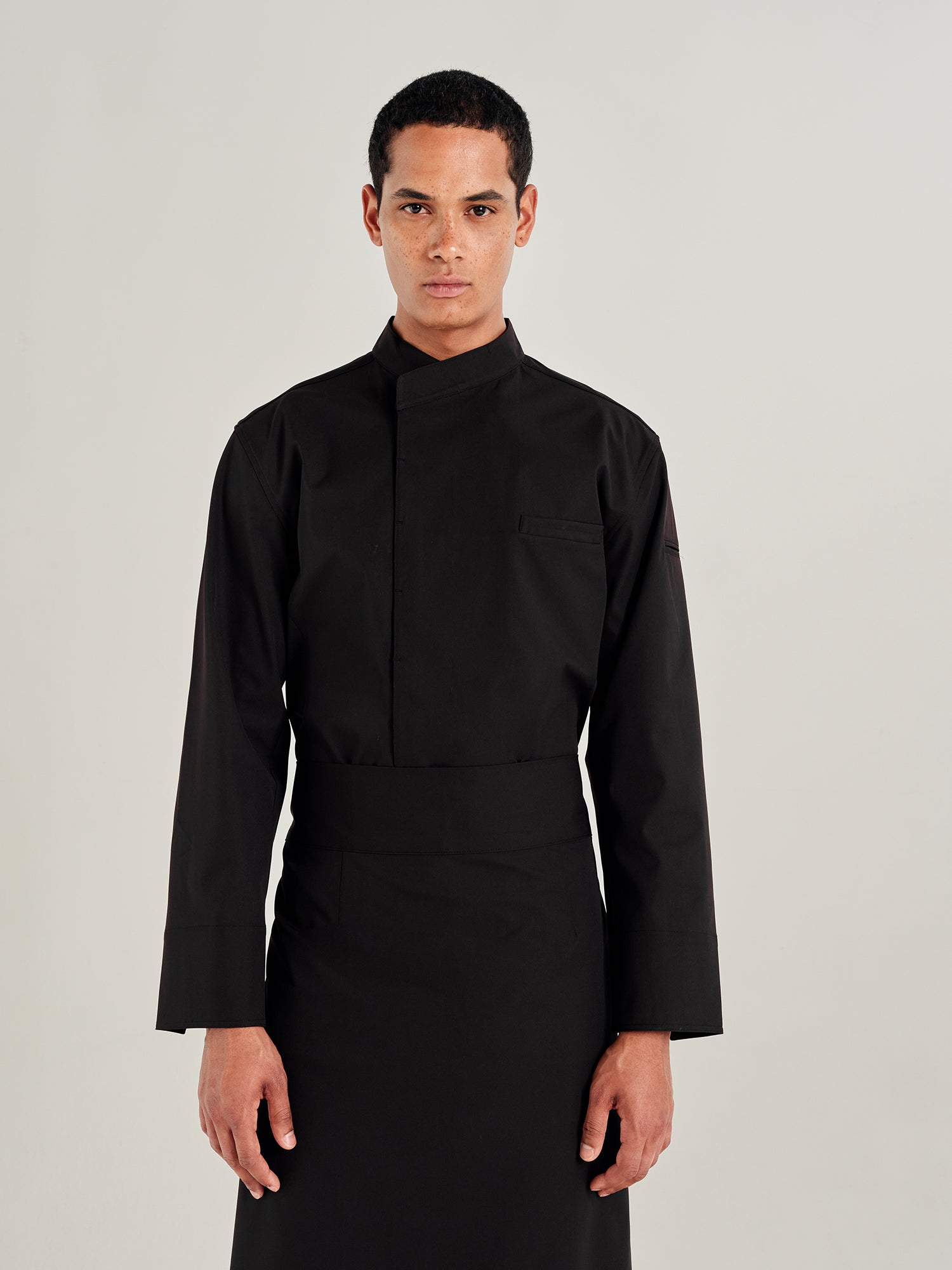 [AMN] Muyon aero stretch chef coat #AJ2064 Black