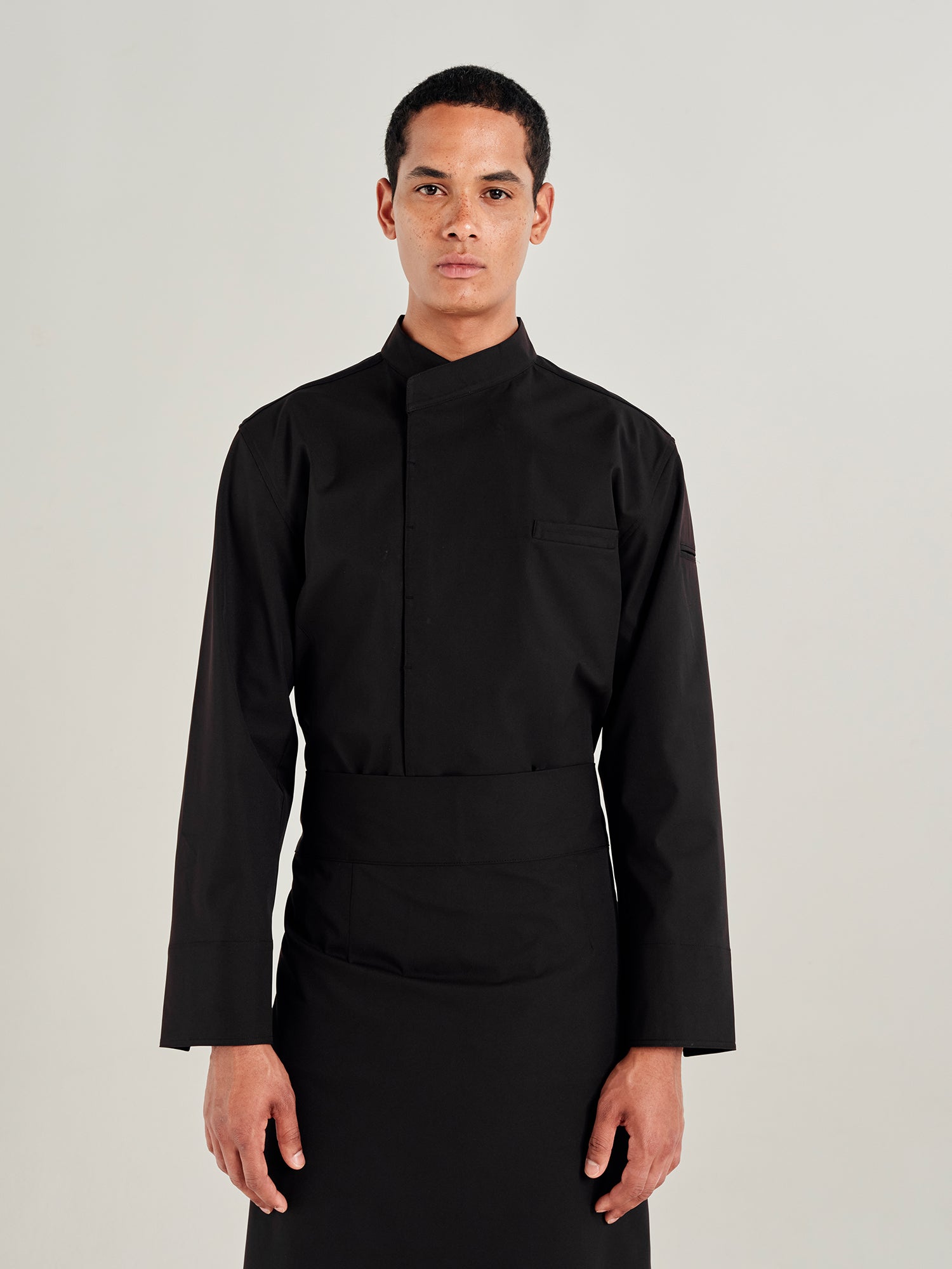 [AMN] Muyon aero stretch chef coat #AJ2064 Black