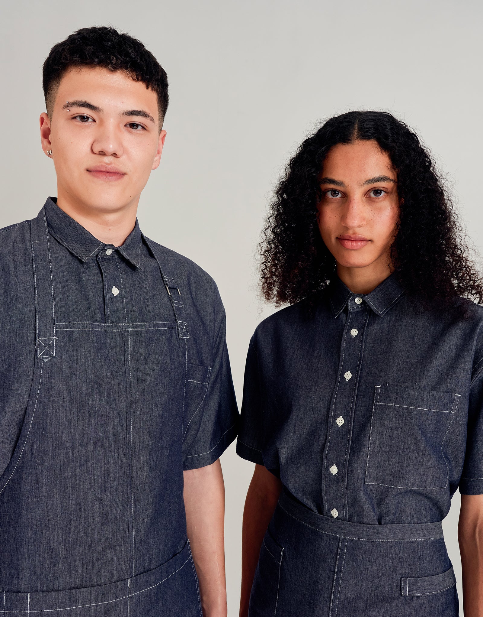 Comfort Denim Bib Apron true demin 33” #AA2071 True denim