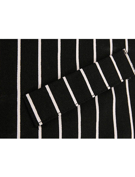 Stripe Chest Apron Black #AA1410