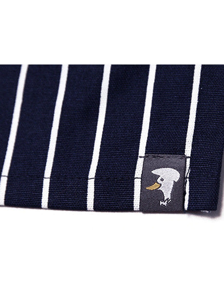 Stripe Chest Apron Navy #AA1410