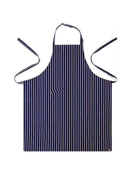 Stripe Chest Apron Navy #AA1410