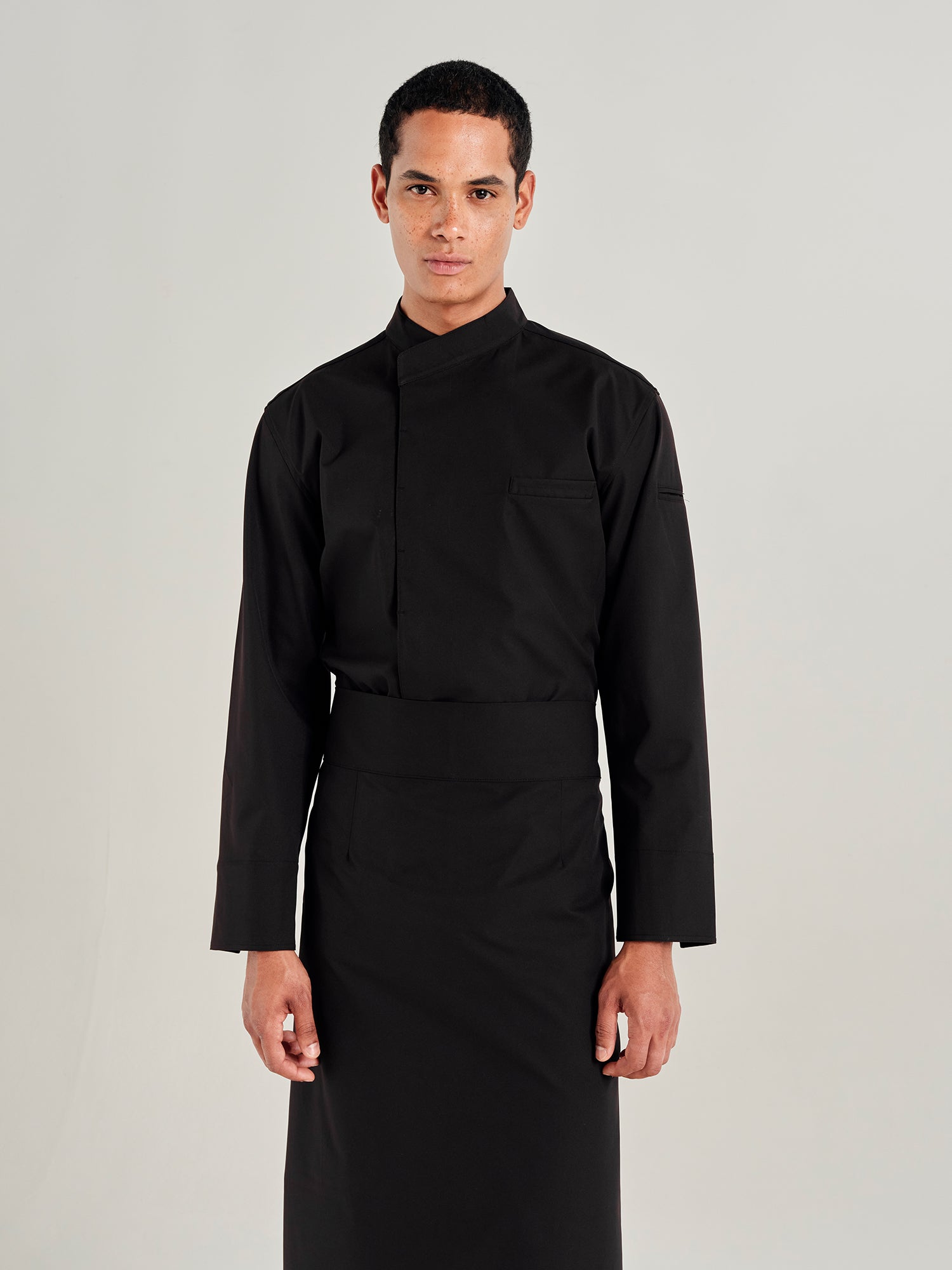 [AMN] Muyon aero stretch chef coat #AJ2064 Black