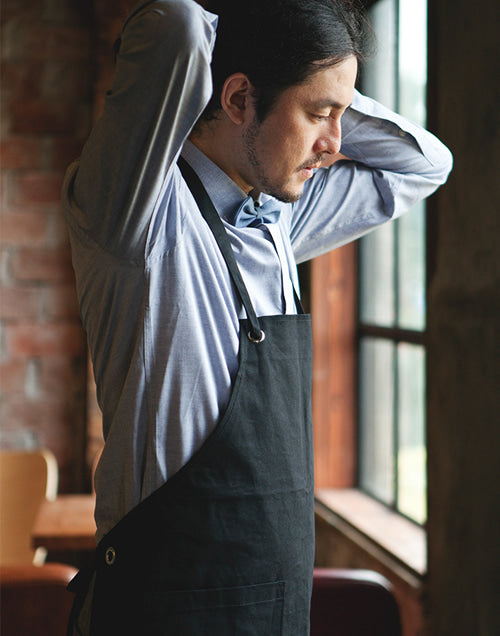 Canvas Basic Apron Black #AA1304