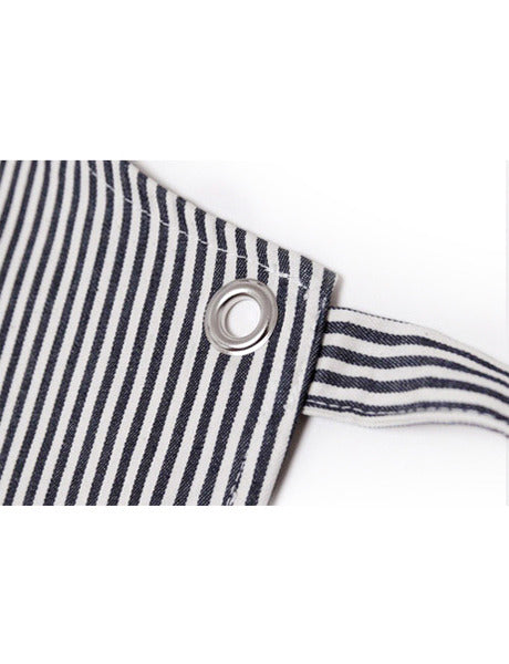Natural Stripe Canvas Aprons White #AA1307