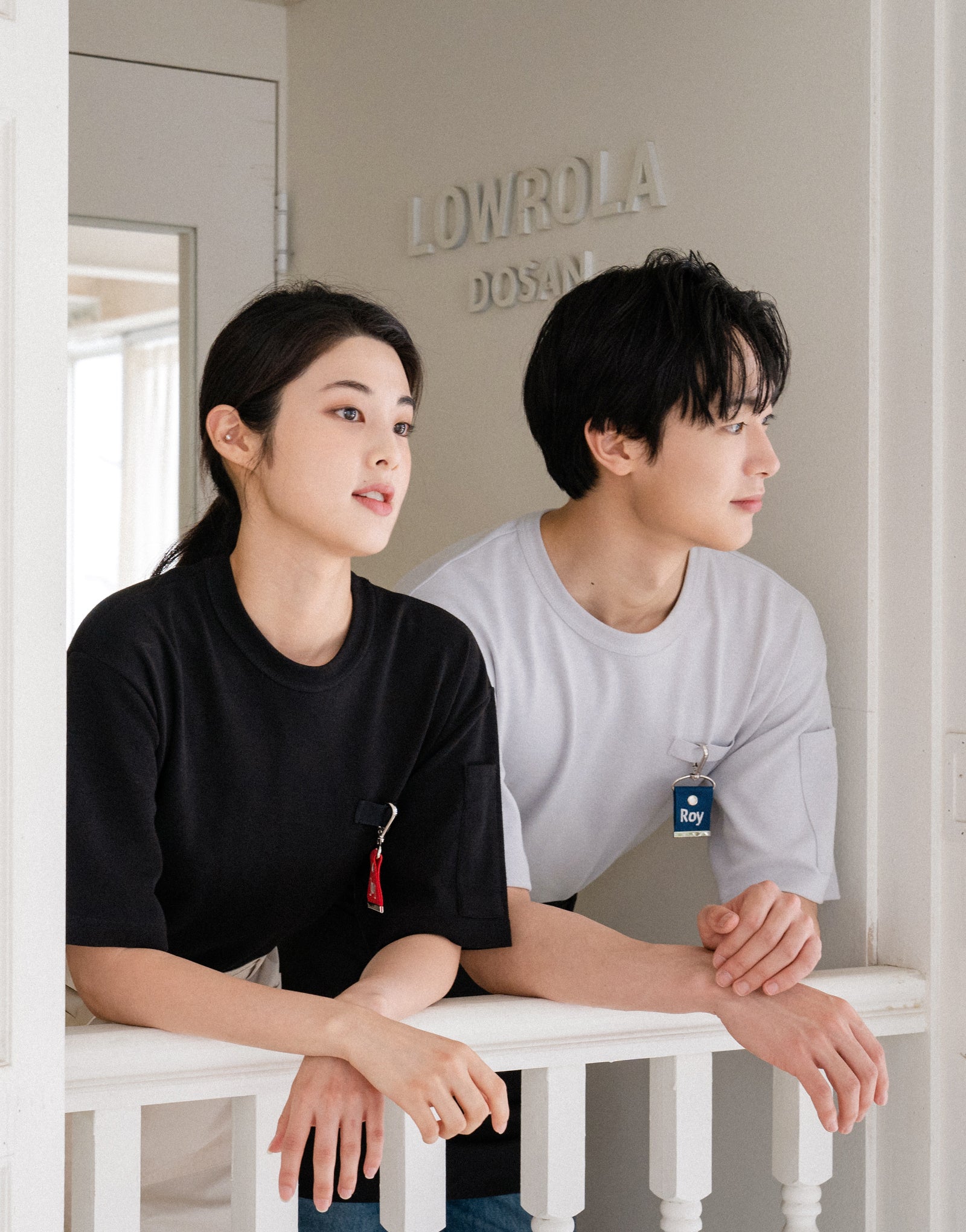 Oxford PK oversize round T-shirt #AT1998 Light gray