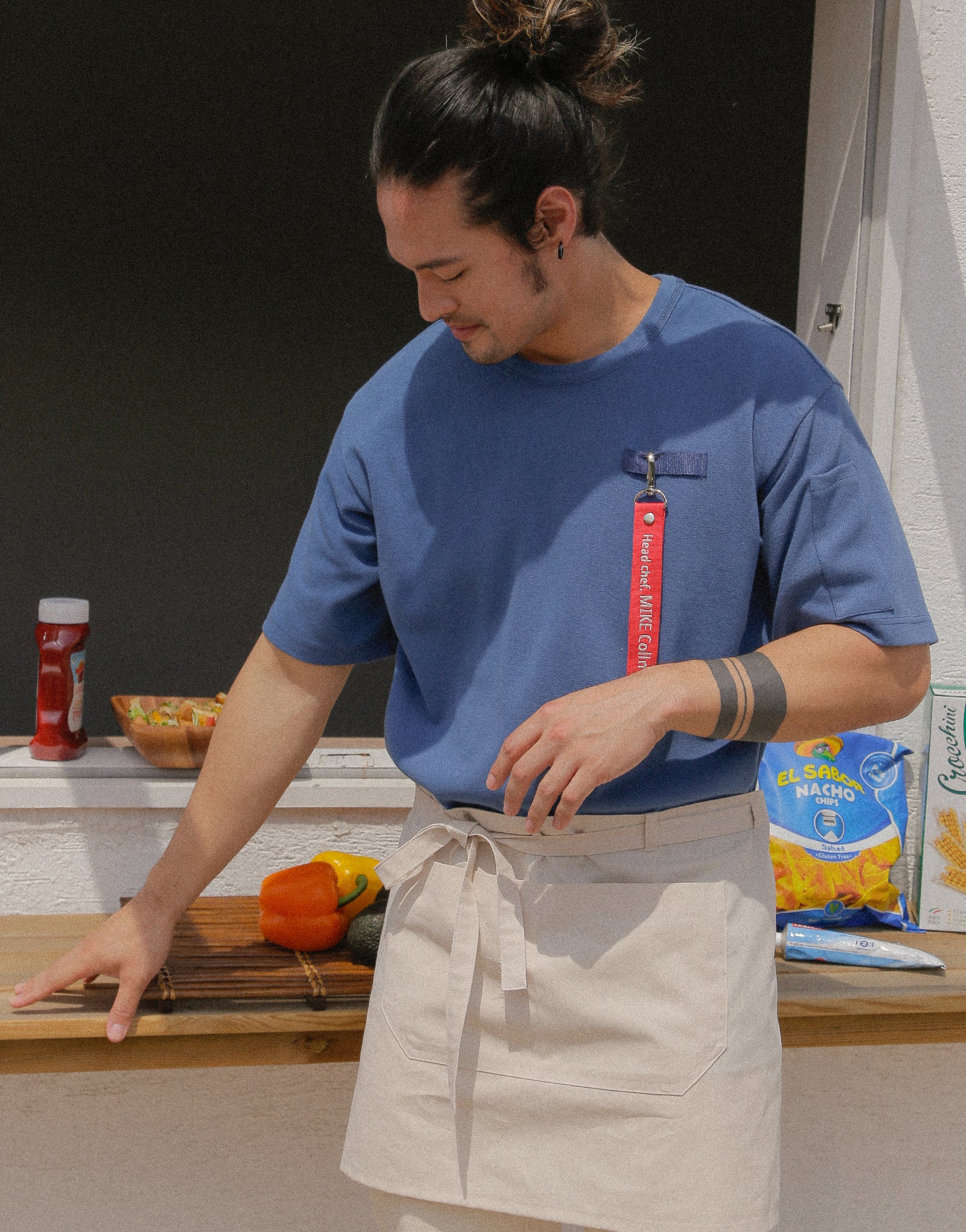 Oxford PK oversize round T-shirt #AT1998 Blue