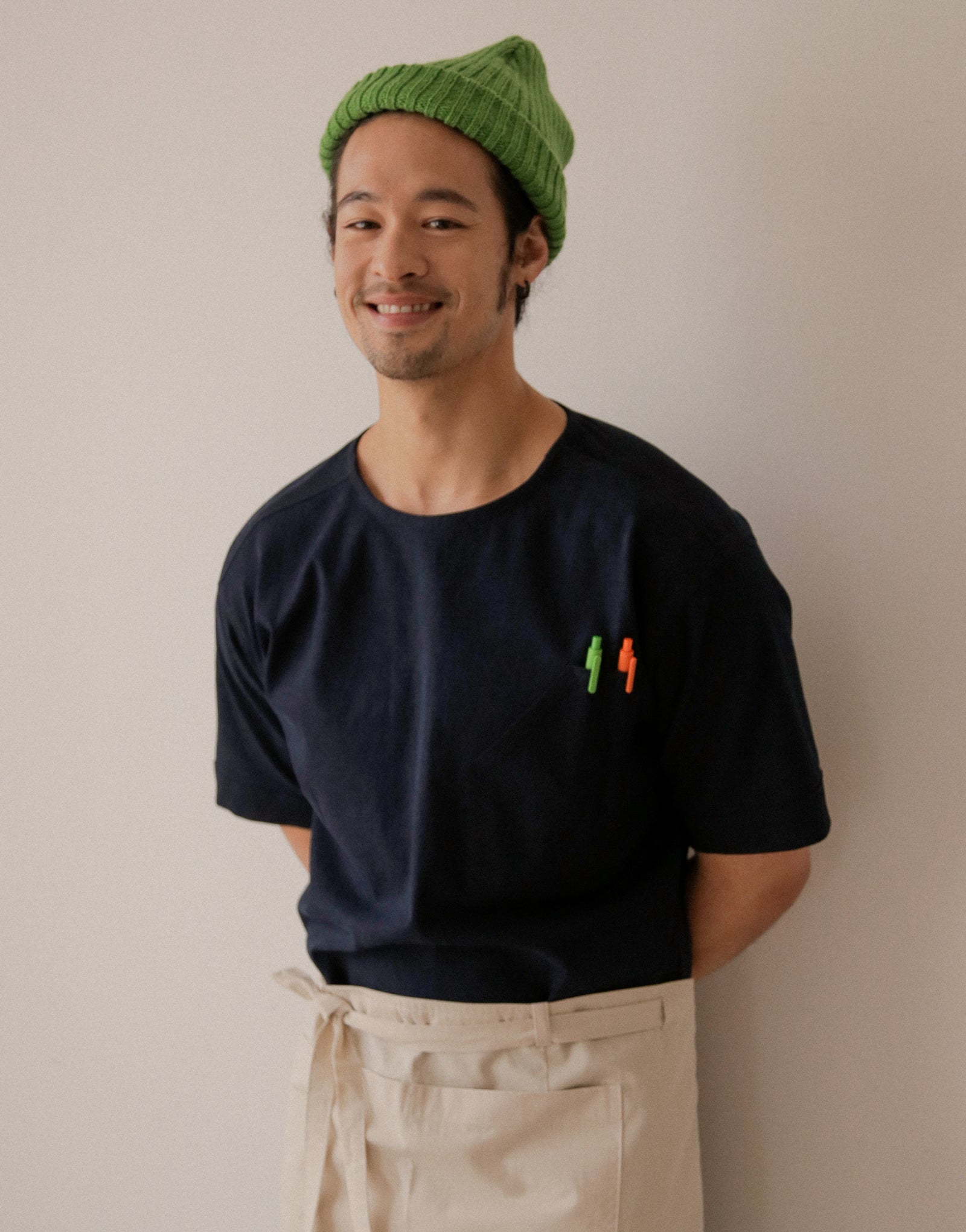 Denim cool half sleeve chef shirts #AJ2002