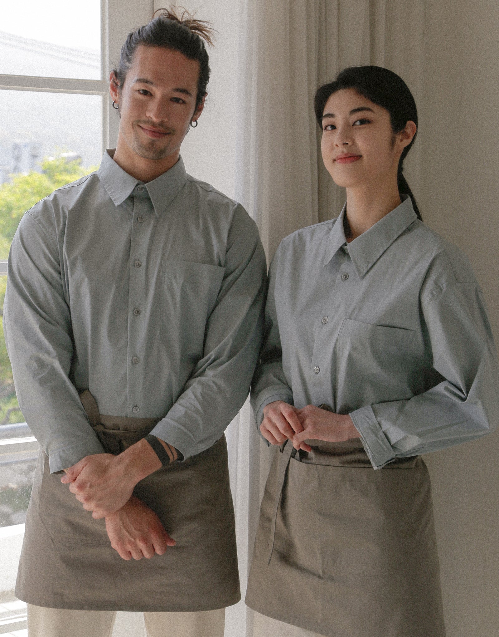 Loose fit cotton capri sleeves shirt #AS1993 Mint