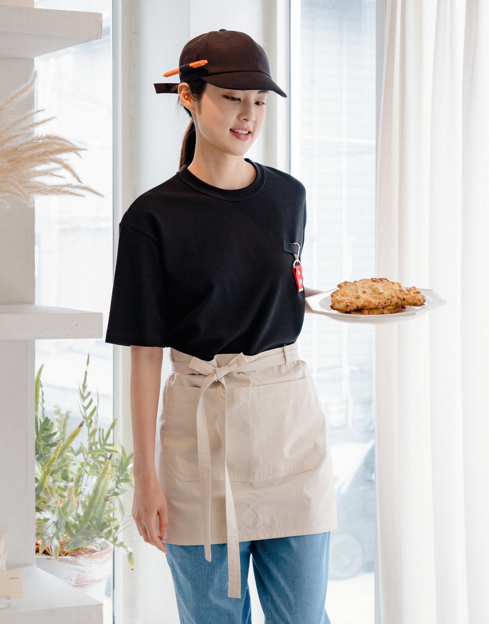 Oxford PK oversize round T-shirt #AT1998 Black