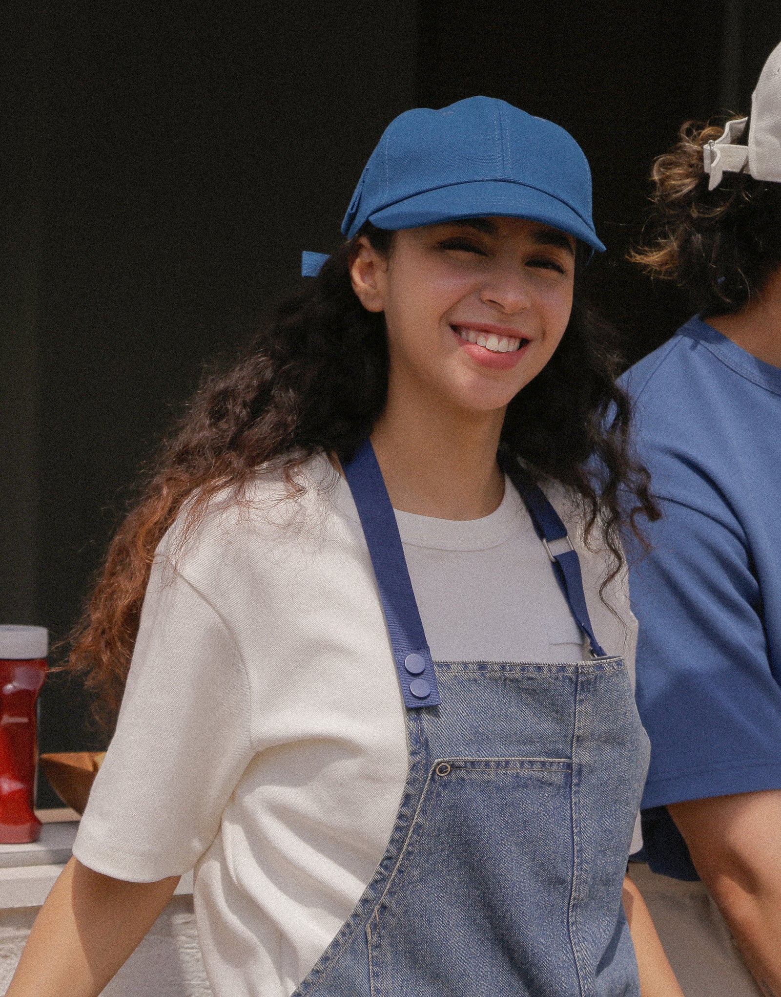 Oxford pencil holder cotton ball cap #AH1995 Pacific blue