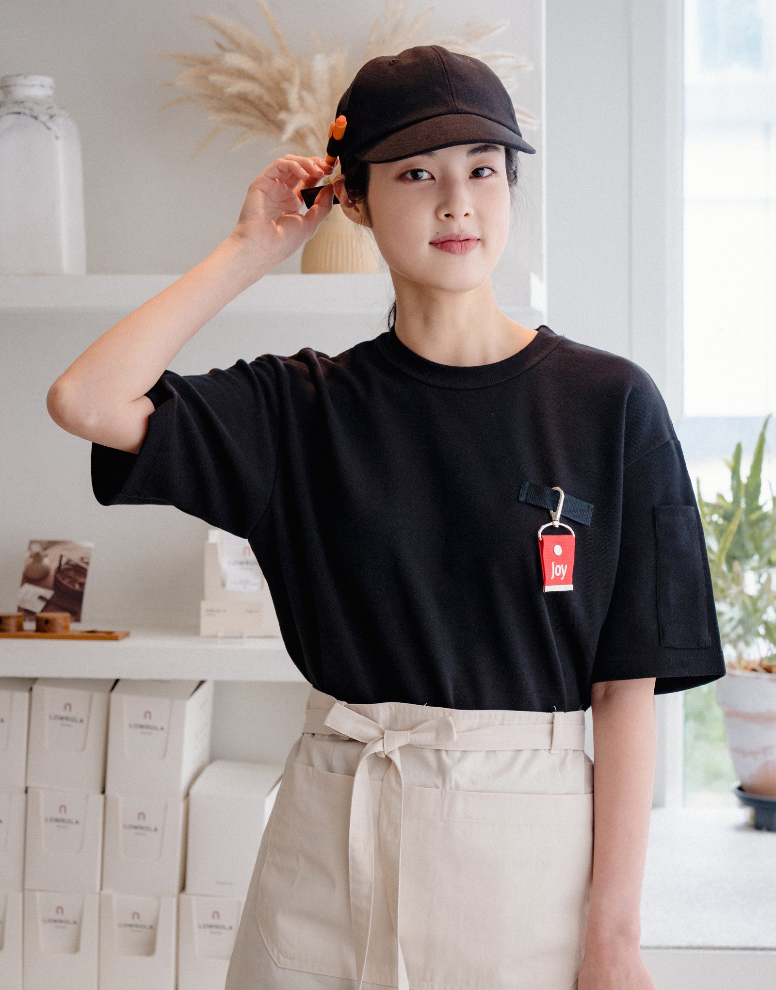 Oxford pencil holder cotton ball cap #AH1995 Black