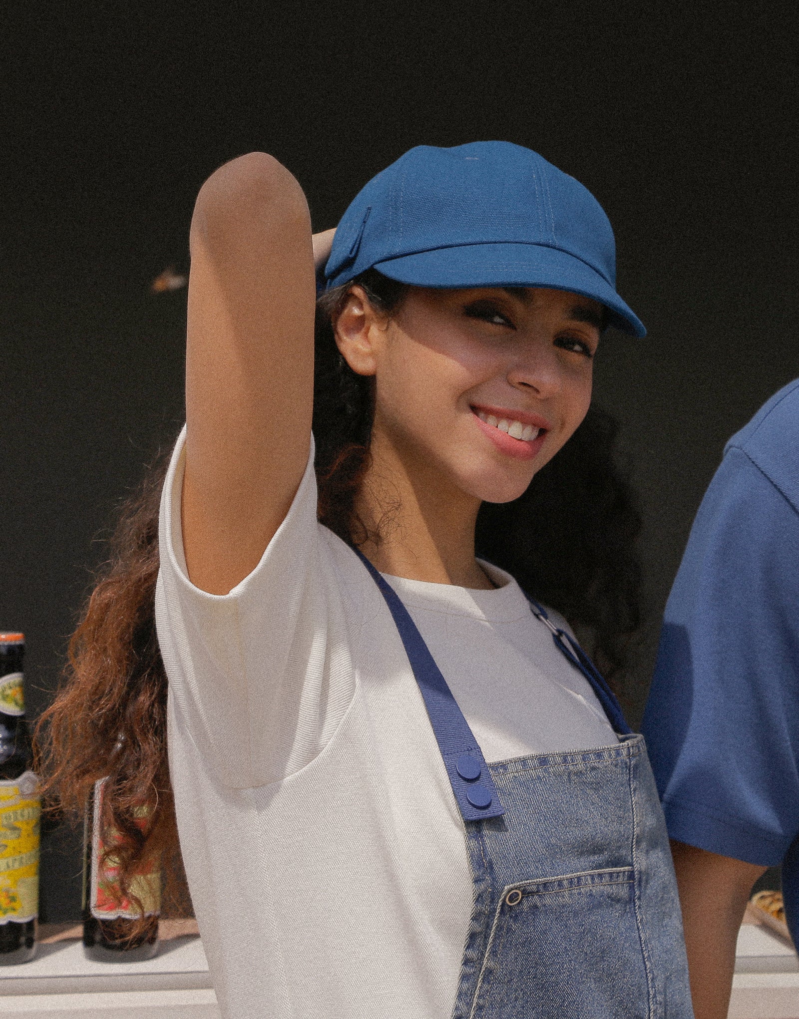 Oxford pencil holder cotton ball cap #AH1995 Pacific blue