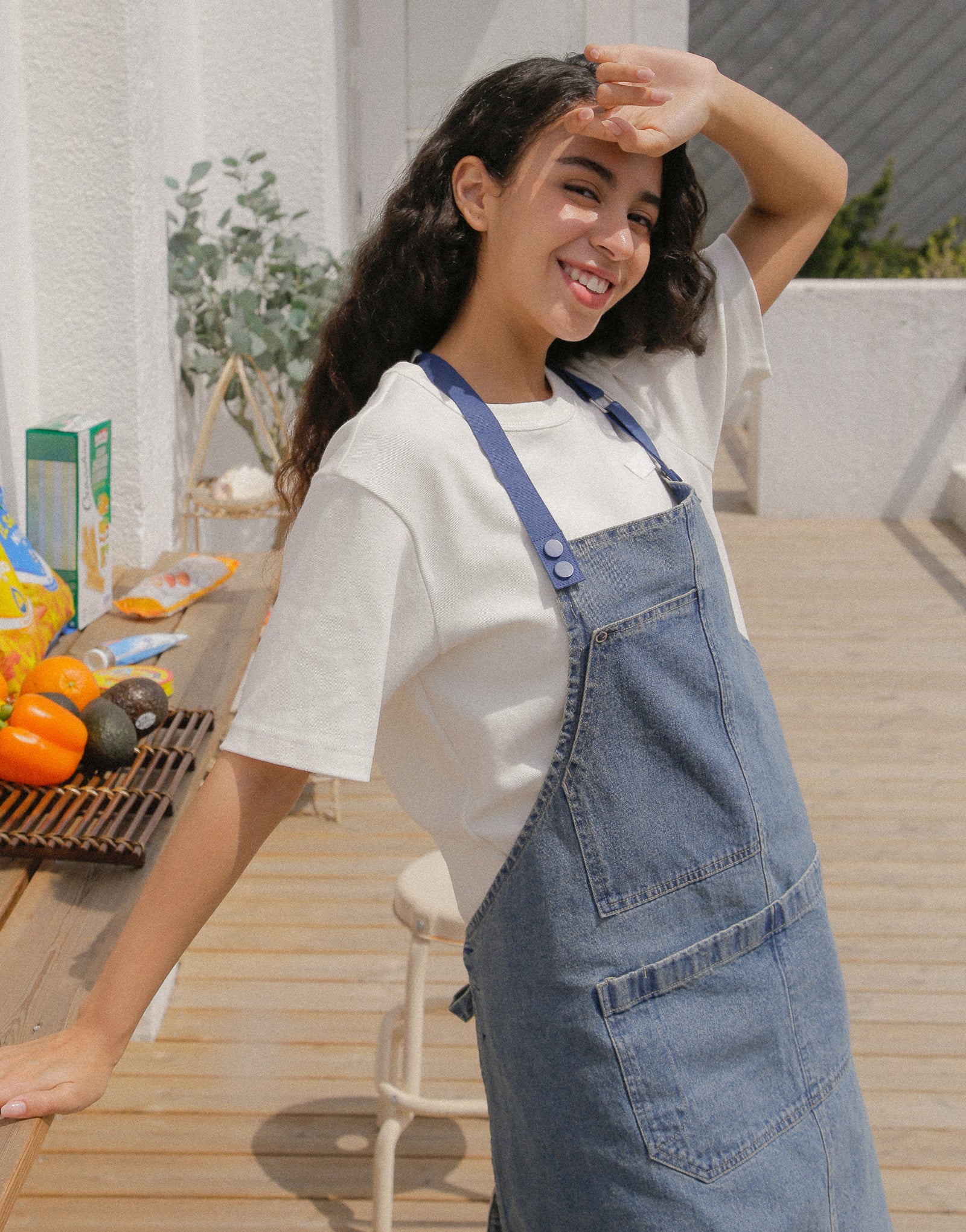 Oxford PK oversize round T-shirt #AT1998 Ivory