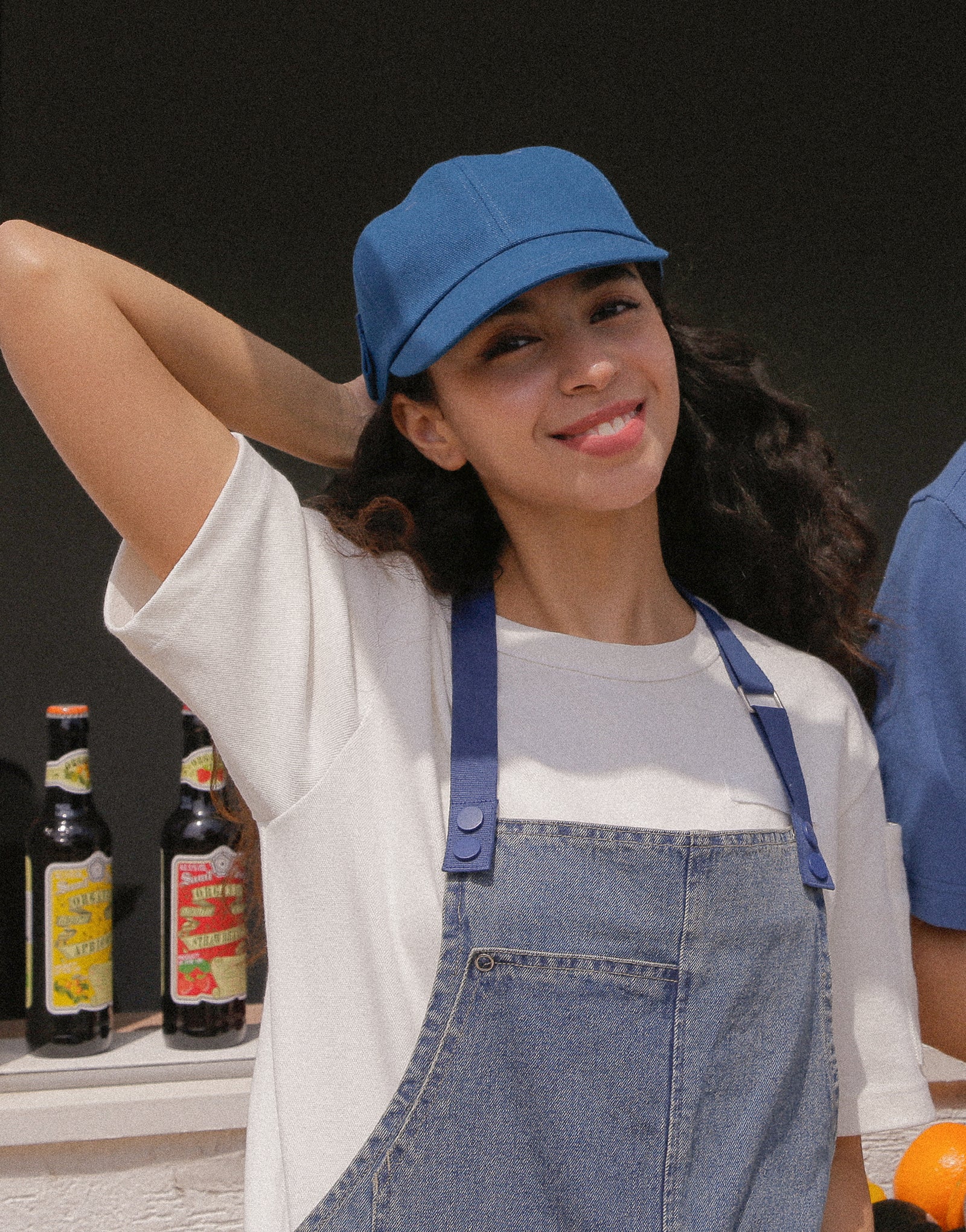 Oxford pencil holder cotton ball cap #AH1995 Pacific blue