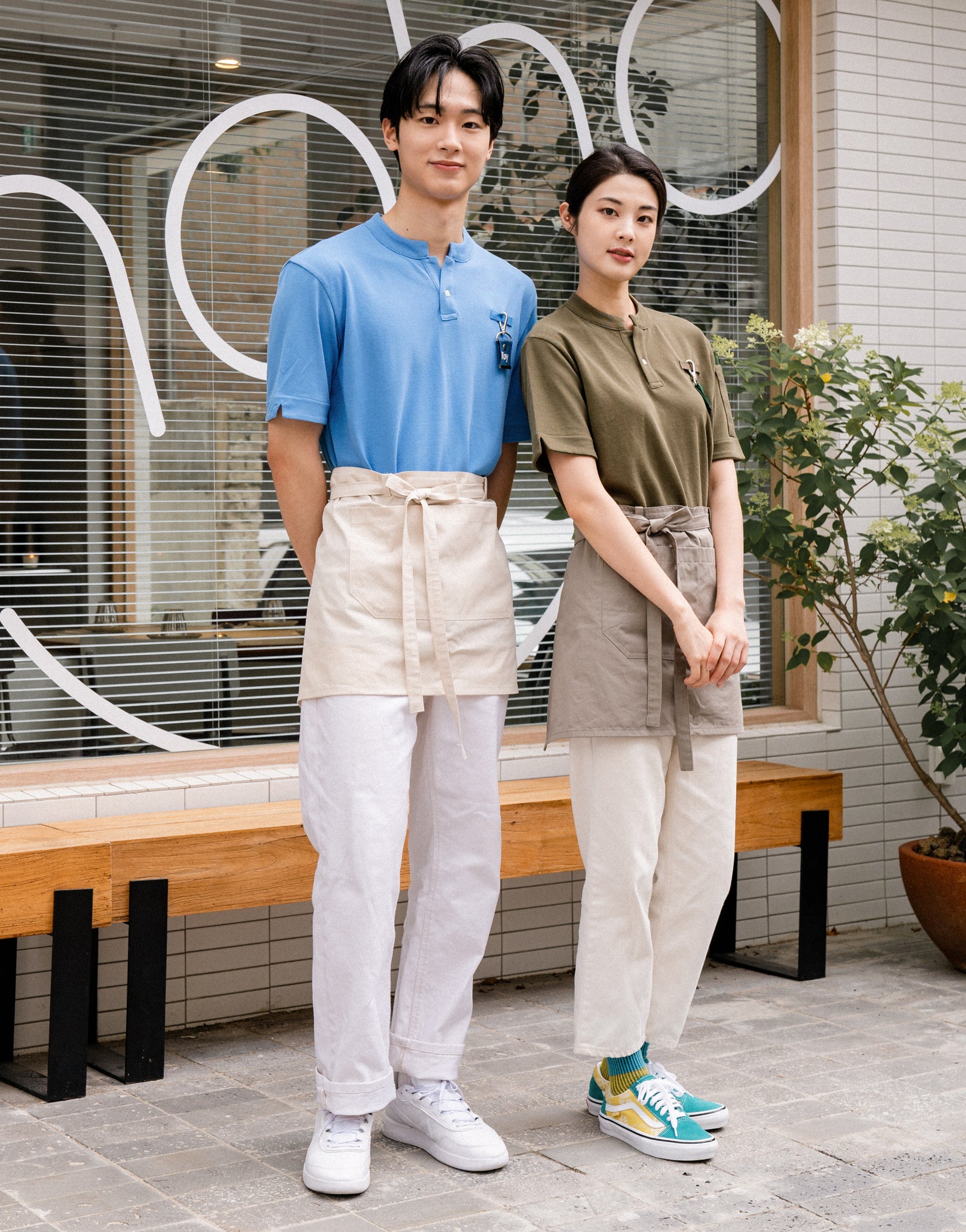 China kara one button PK T-shirt #AT1997 Water blue