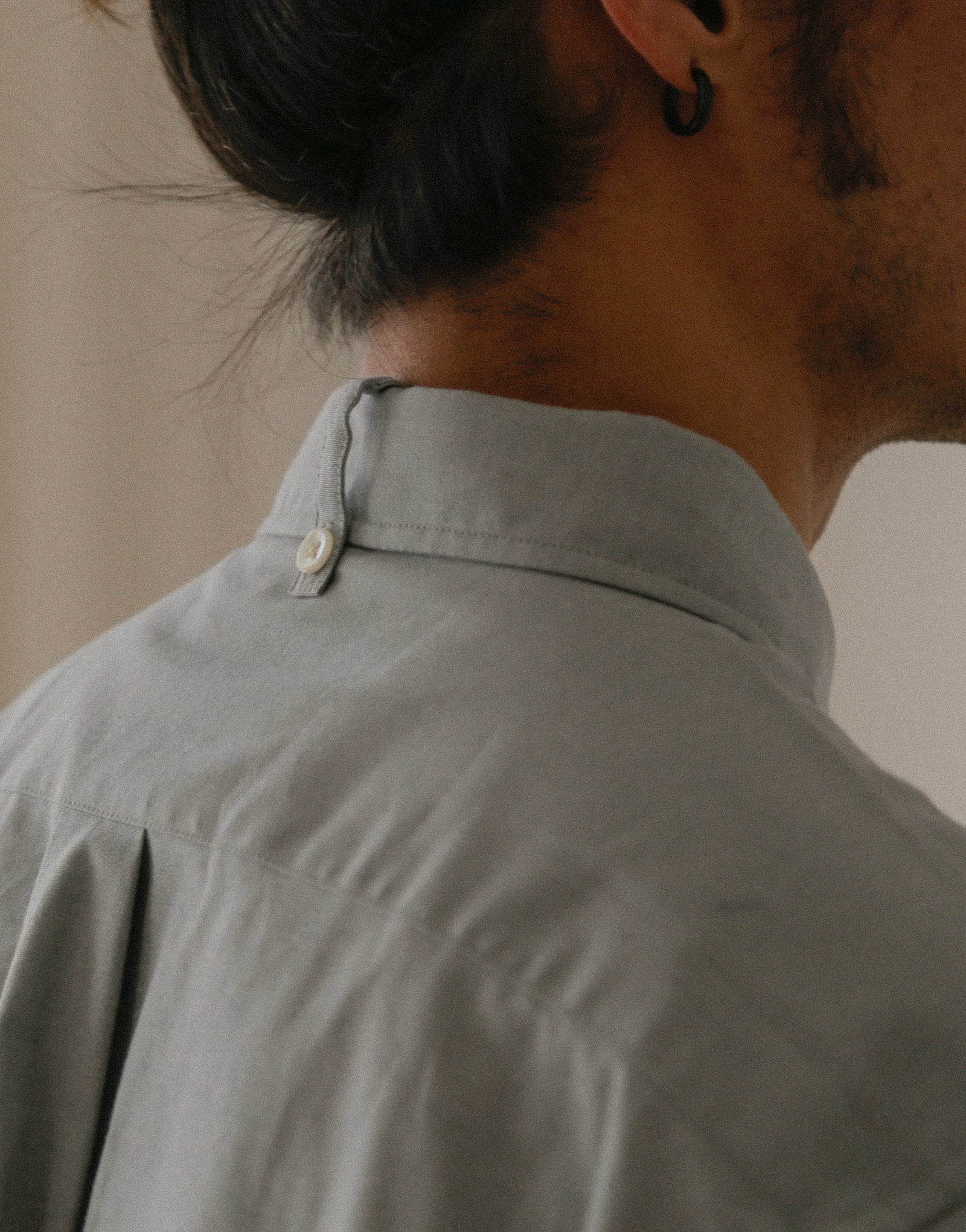 Oxford natural washing loose fit shirt #AS1989 Grey blue