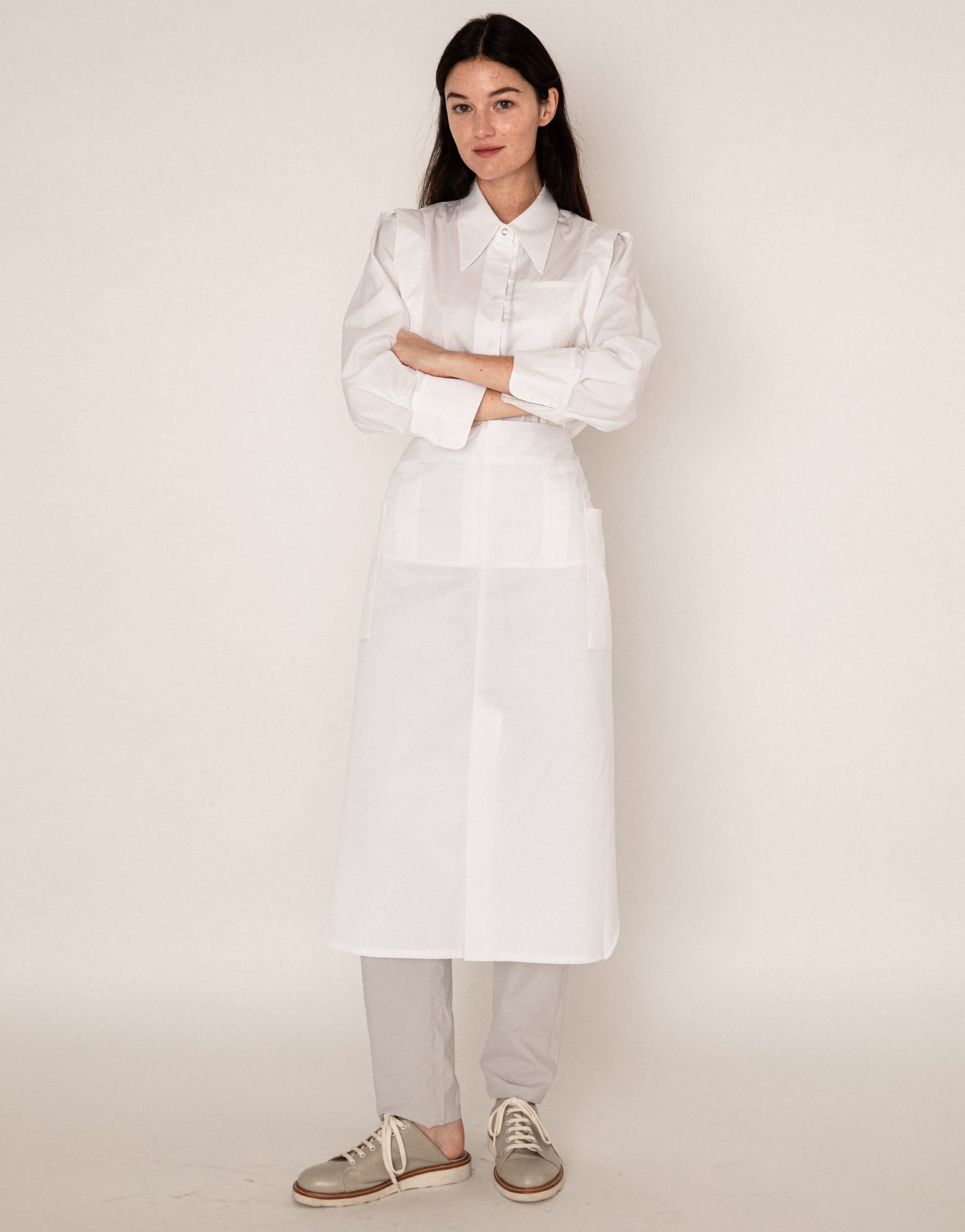 Blanche over collar women chef coat #AJ1985