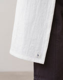 Natural linen half moon waist apron #AA2009 Ivory