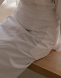 Front slit big pocket waist apron 32" #AA2003 White