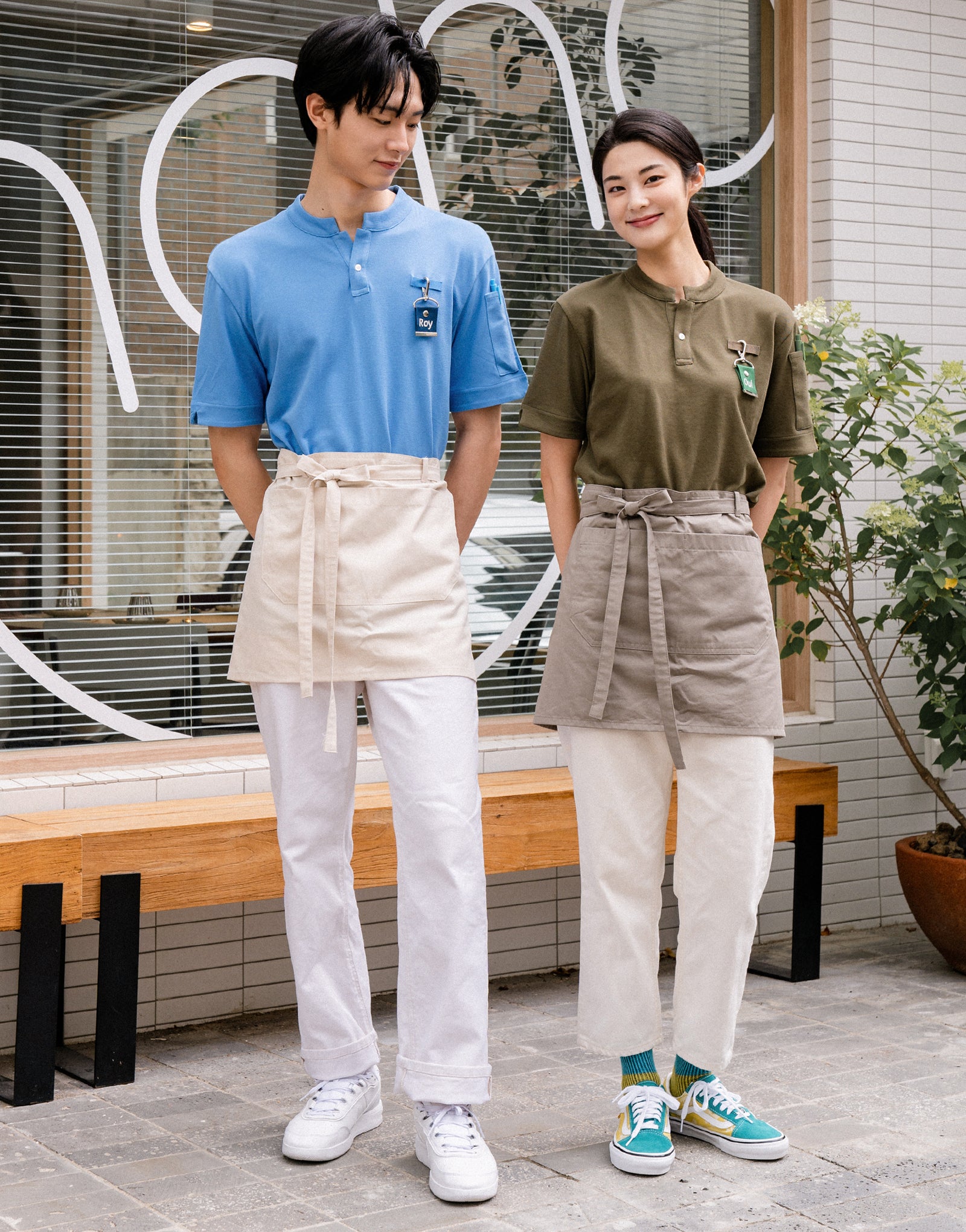 China kara one button PK T-shirt #AT1997 Water blue