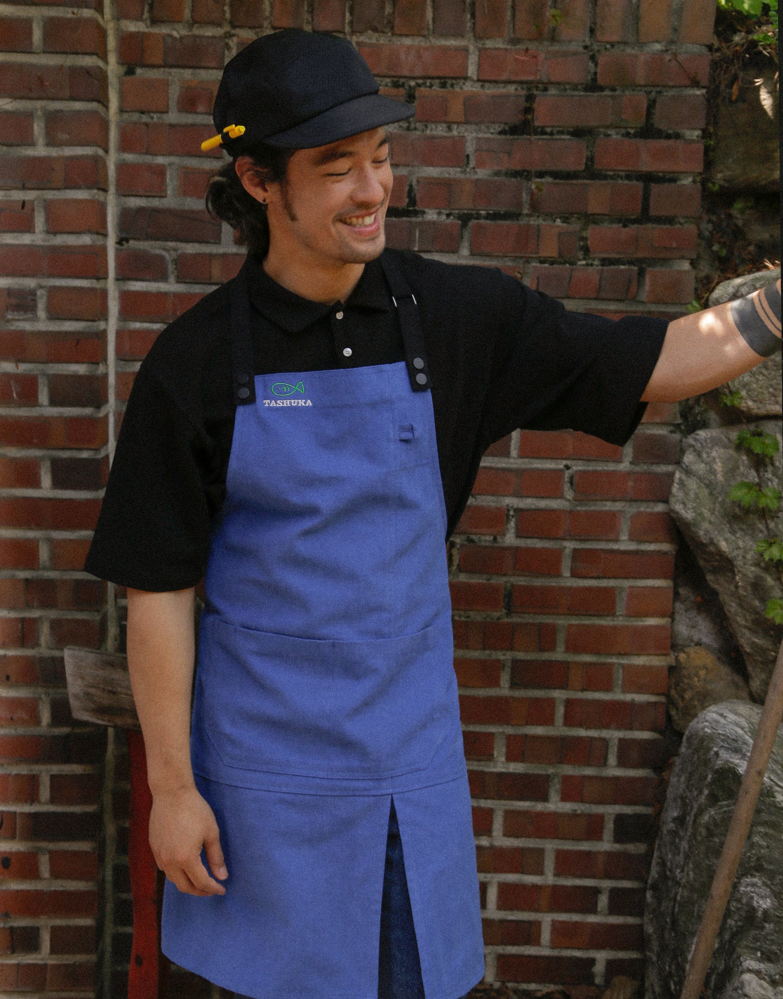 All mesh pencil holder camp cap #AH1994 All-Black